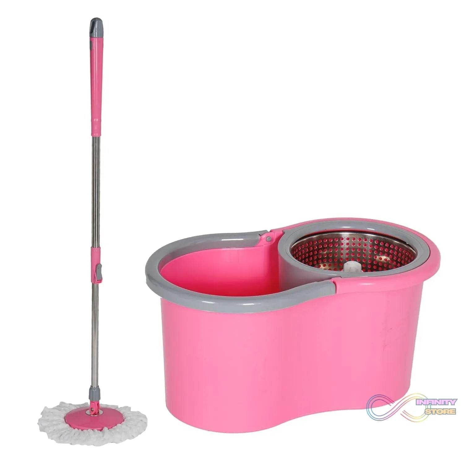 Easy Cleaning Mop with Bucket, for Floor Cleaning, 360° Spin Floor Cleaning (1 Set / Mix Color) - infinityexculsivestore.com