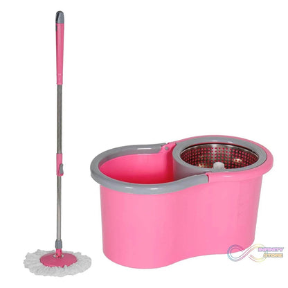 Easy Cleaning Mop with Bucket, for Floor Cleaning, 360° Spin Floor Cleaning (1 Set / Mix Color) - infinityexculsivestore.com