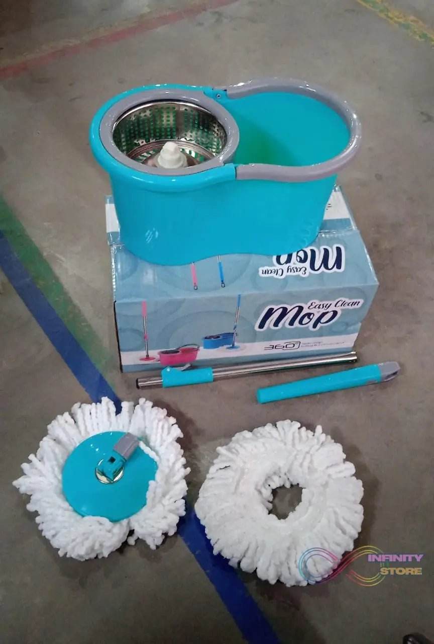 Easy Cleaning Mop with Bucket, for Floor Cleaning, 360° Spin Floor Cleaning (1 Set / Mix Color) - infinityexculsivestore.com