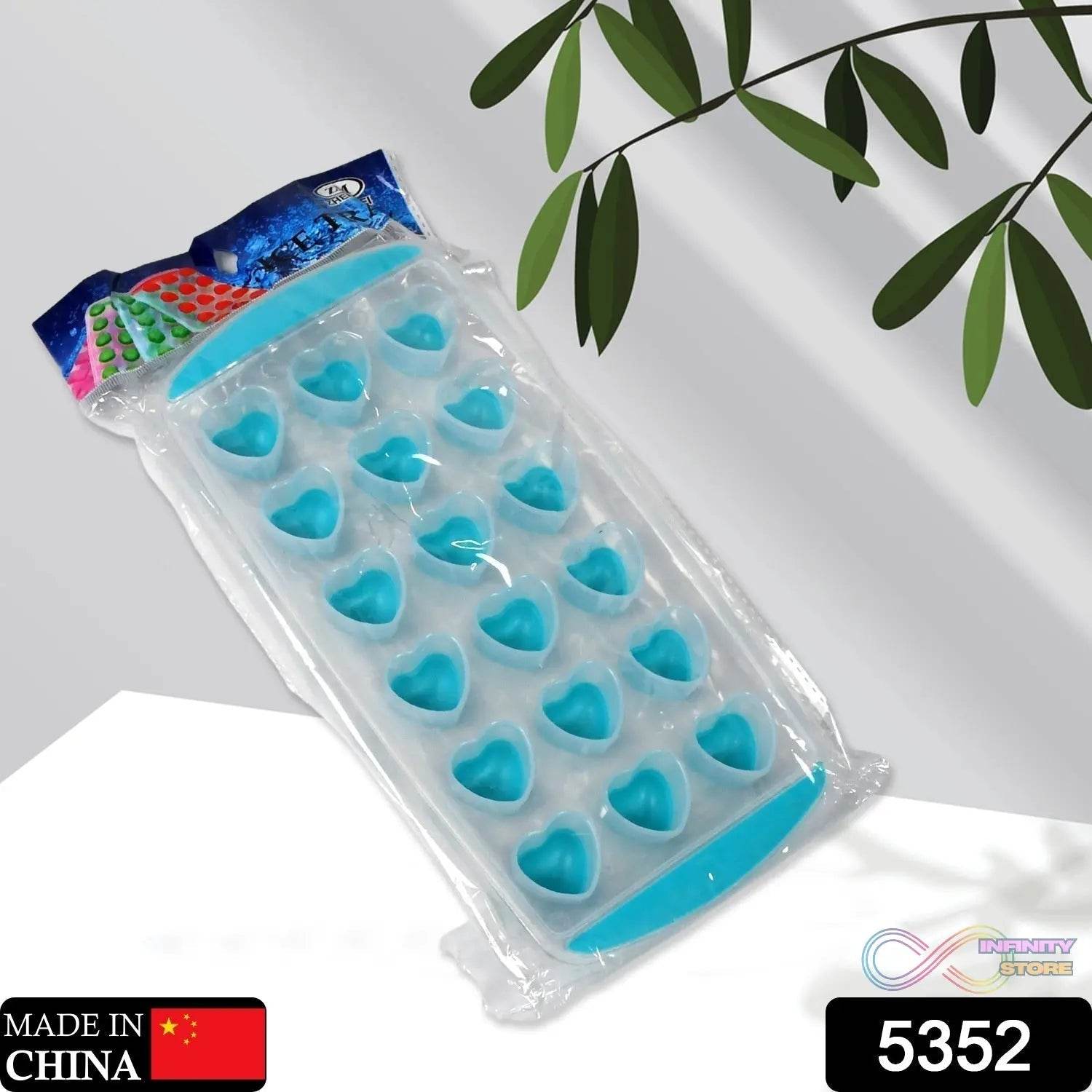 Easy Push Premium POP-UP ice Tray, With Flexible Silicon Bottom, Heart Shape 18 Cube Trays - infinityexculsivestore.com