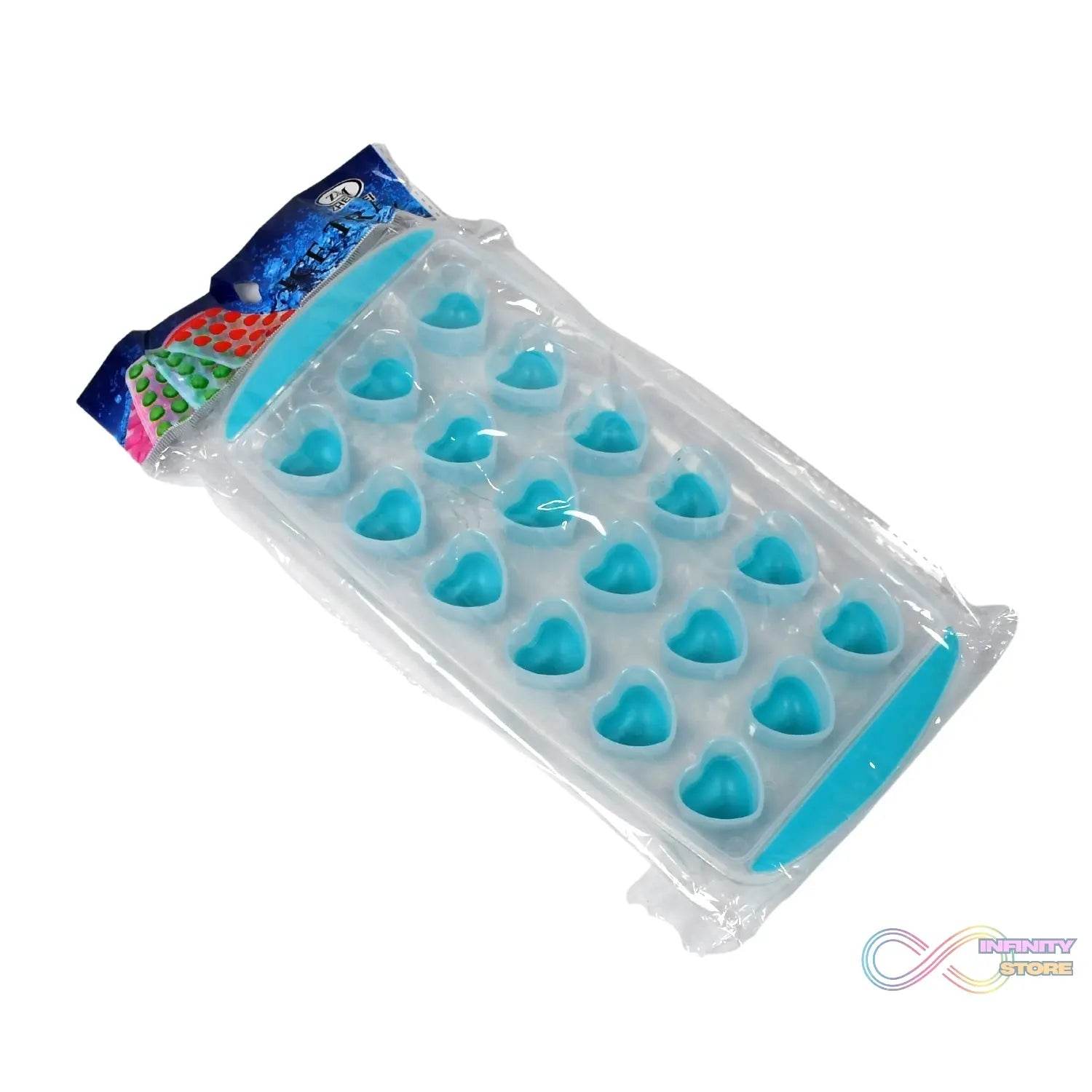 Easy Push Premium POP-UP ice Tray, With Flexible Silicon Bottom, Heart Shape 18 Cube Trays - infinityexculsivestore.com