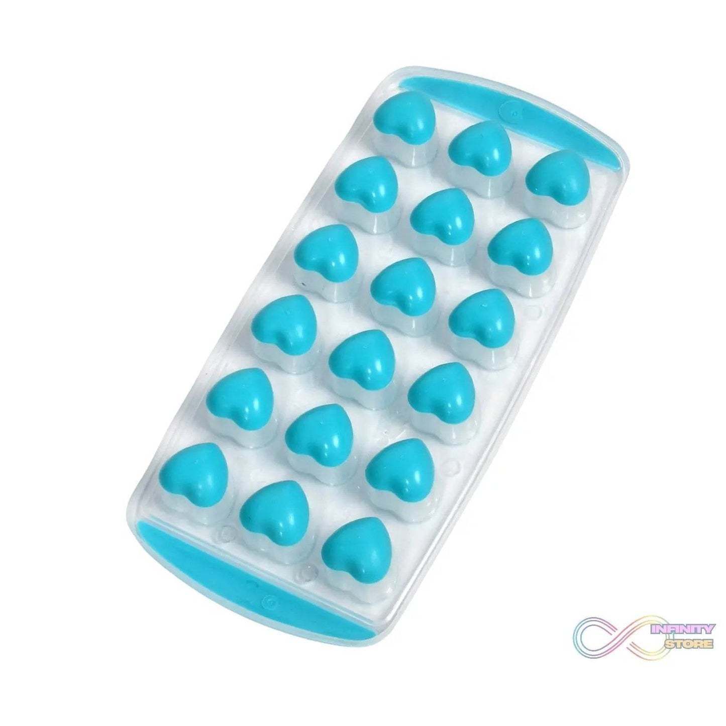 Easy Push Premium POP-UP ice Tray, With Flexible Silicon Bottom, Heart Shape 18 Cube Trays - infinityexculsivestore.com