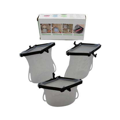 Eco-Friendly Food Storage: Reusable Silicone Bags (3-Pack) - Leakproof & Safe - infinityexculsivestore.com