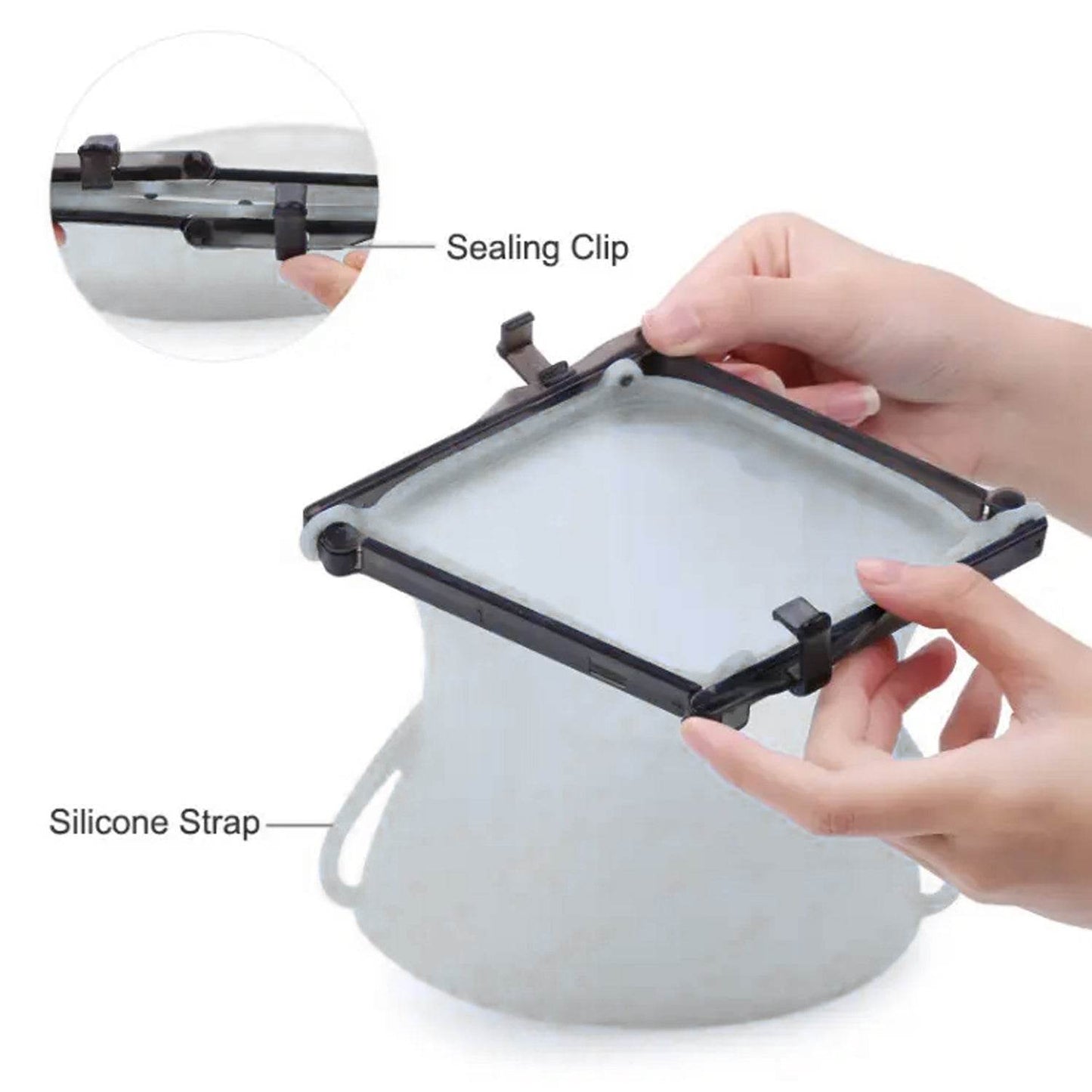 Eco-Friendly Food Storage: Reusable Silicone Bags (3-Pack) - Leakproof & Safe - infinityexculsivestore.com