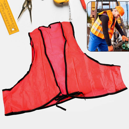 Economy Safety Vest, Soft Vinyl with Tie Closure for Identifying Staff and Volunteers Adult PVC Safety Vest High Visibility for Outdoor Operator - infinityexculsivestore.com
