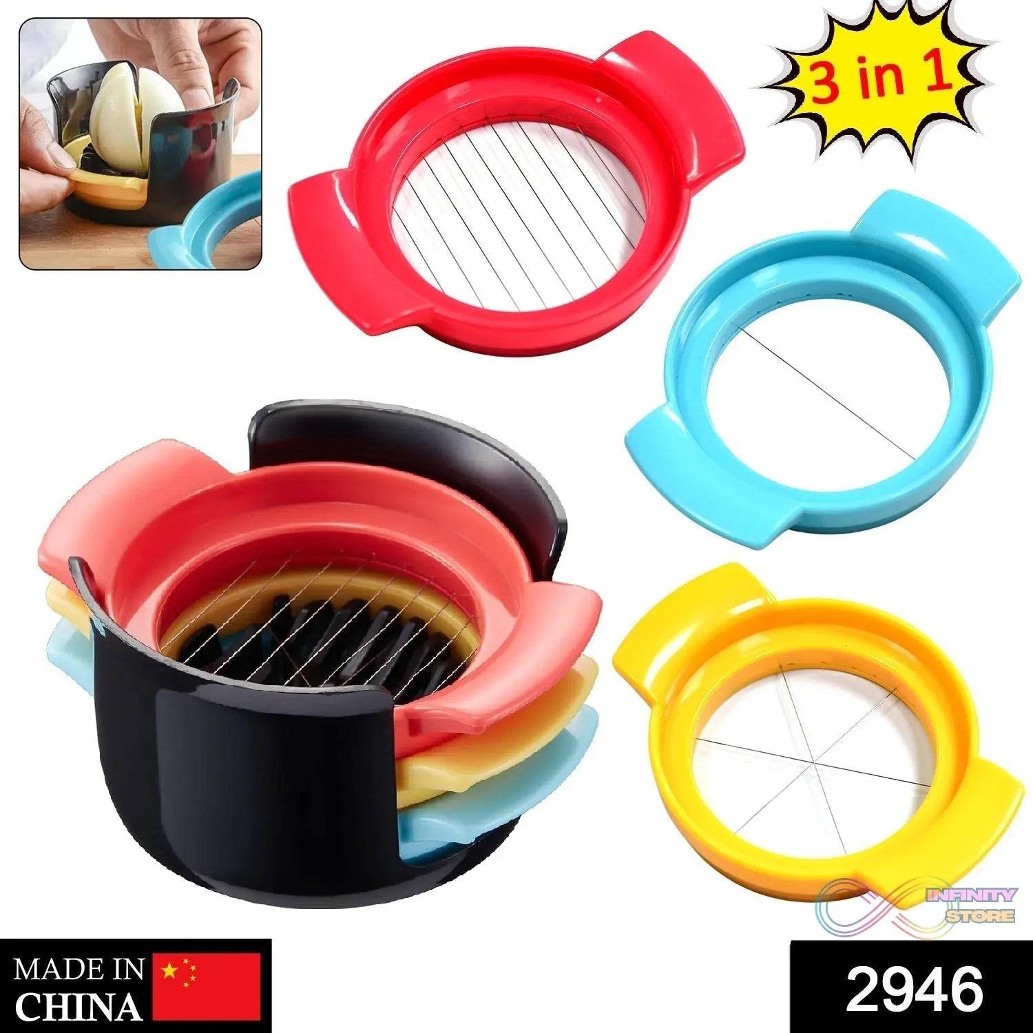 Egg Cutter Multifunctional 3 in 1 Stainless Steel Cutting Wire Cut Cutter-Durable Stainless Steel Wires. - infinityexculsivestore.com