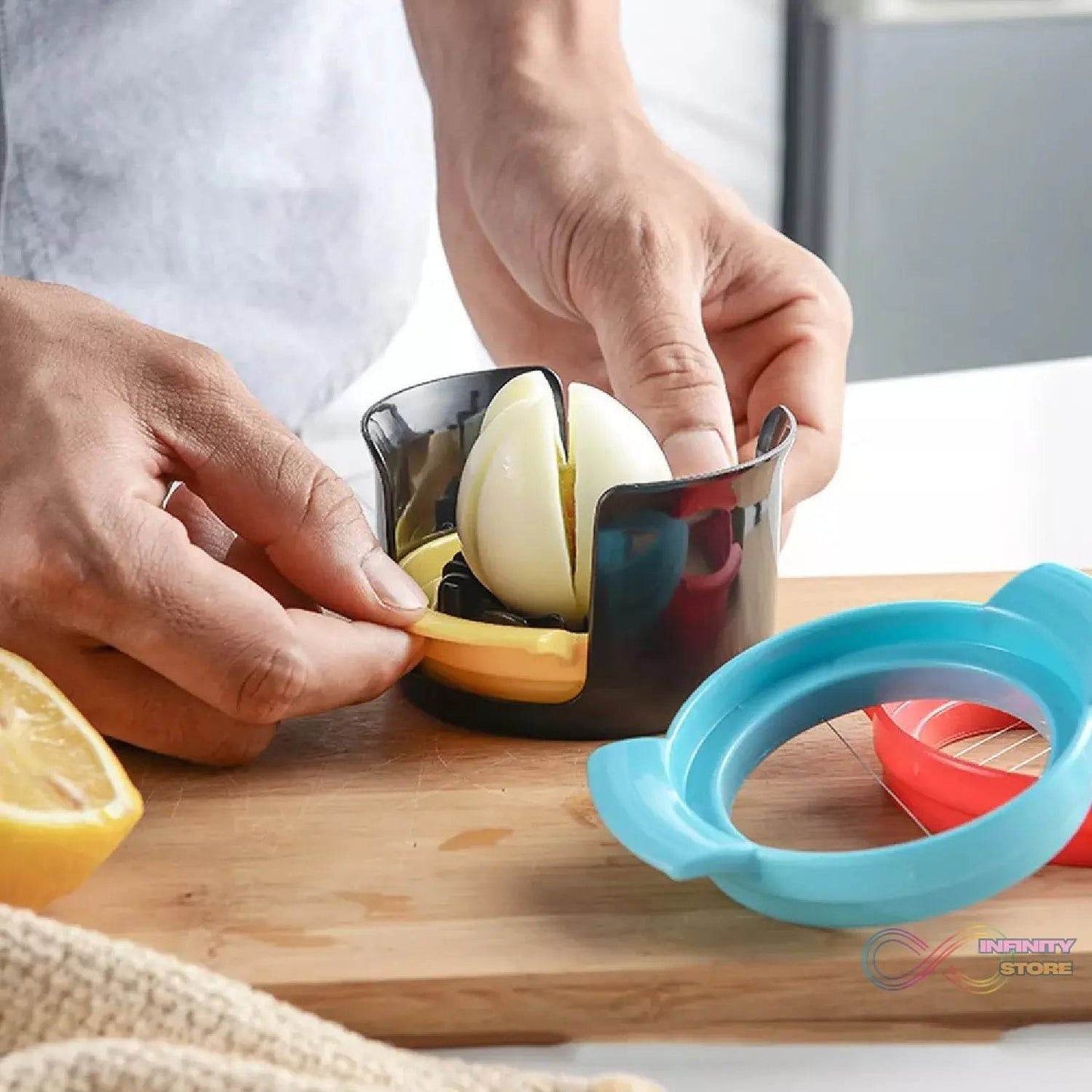 Egg Cutter Multifunctional 3 in 1 Stainless Steel Cutting Wire Cut Cutter-Durable Stainless Steel Wires. - infinityexculsivestore.com