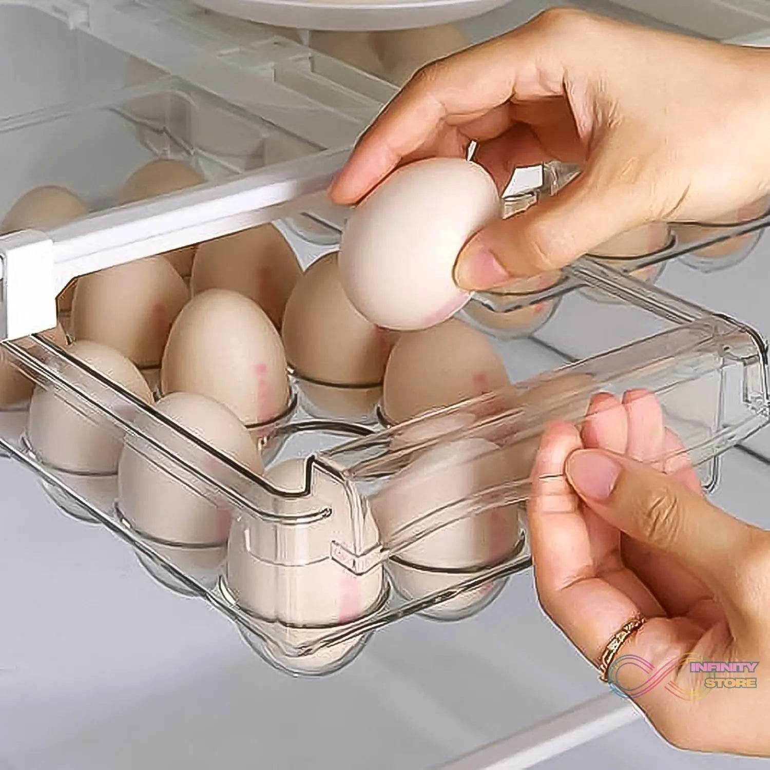 Egg Holder For Refrigerator Set Hanging Fridge Organizer Drawer (1 Pc) - infinityexculsivestore.com