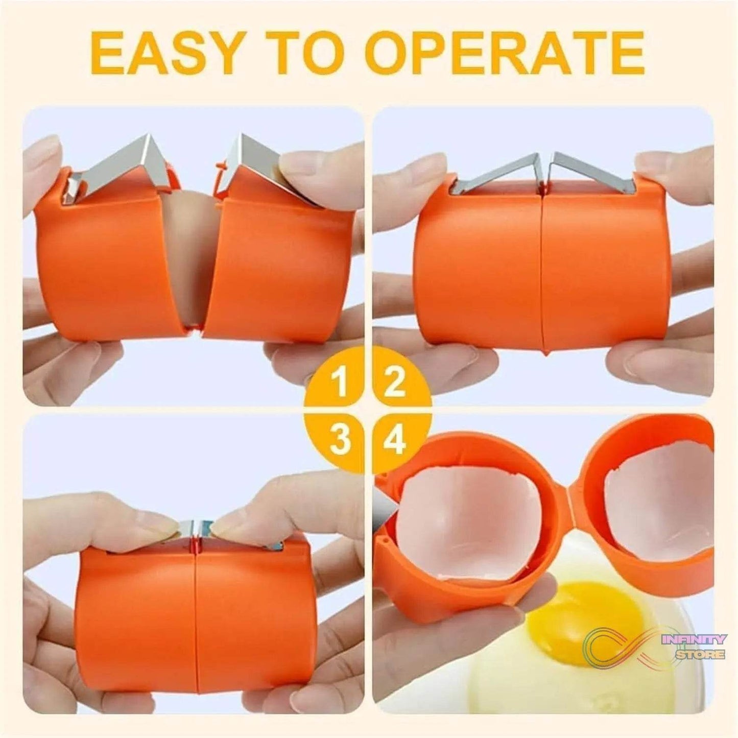 Egg Shell Opener Egg Cracker Tool for Raw Eggs Handheld (1 Pc) - infinityexculsivestore.com