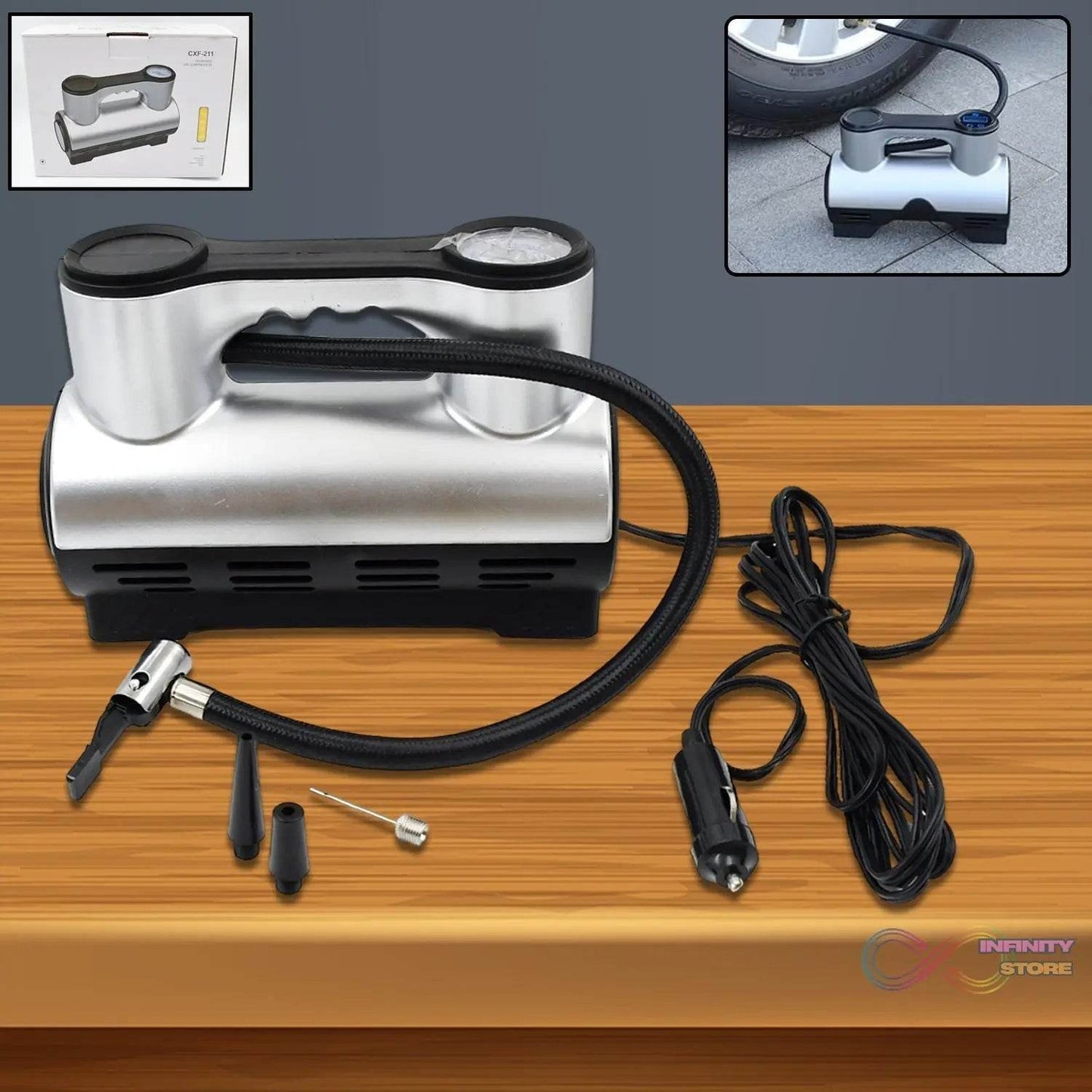 Electric Air Pump / Compressor 12V (1 Pc) - infinityexculsivestore.com