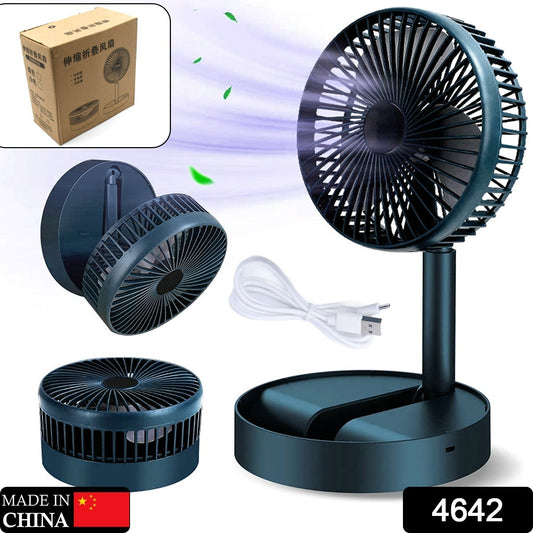 Telescopic Electric Desktop Fan, Height Adjustable, Foldable & Portable for Travel/Carry | Silent Table Top Personal Fan for Bedside, Office Table (Battery Not Include / Button Not included)) - infinityexculsivestore.com