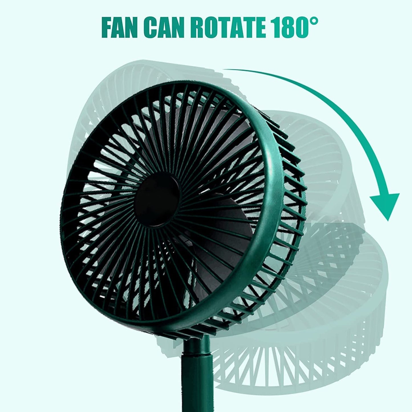 Telescopic Electric Desktop Fan, Height Adjustable, Foldable & Portable for Travel/Carry | Silent Table Top Personal Fan for Bedside, Office Table (Battery Not Include / Button Not included)) - infinityexculsivestore.com