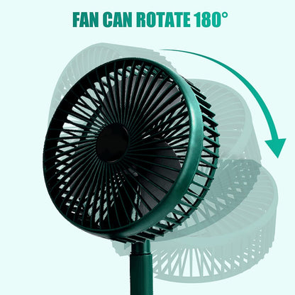 Telescopic Electric Desktop Fan, Height Adjustable, Foldable & Portable for Travel/Carry | Silent Table Top Personal Fan for Bedside, Office Table (Battery Not Include / Button Not included)) - infinityexculsivestore.com