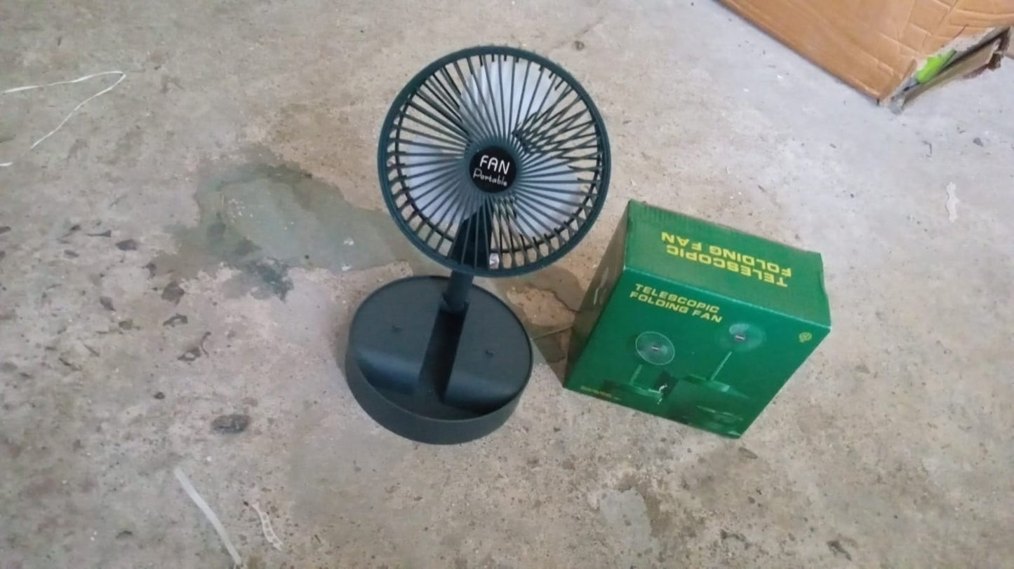 Telescopic Electric Desktop Fan, Height Adjustable, Foldable & Portable for Travel/Carry | Silent Table Top Personal Fan for Bedside, Office Table (Battery Not Include / Button Not included)) - infinityexculsivestore.com