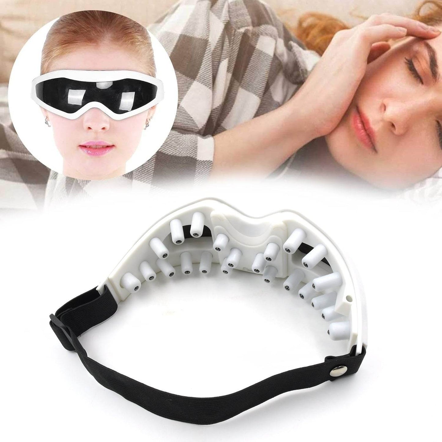 Electric Eye Massager Dark Circles Dry Eyes Eye Bag Eye Relief Vibration Magnet Therapy Eye Care Massage Device with Adjustable Elastic Band for Improving Sleep - infinityexculsivestore.com