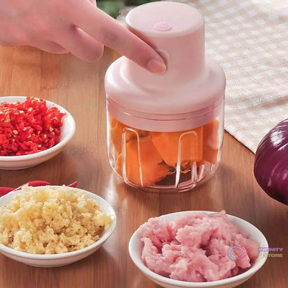 Electric Fruit Vegetable Onion Garlic Cutter Food Speedy Chopper - infinityexculsivestore.com