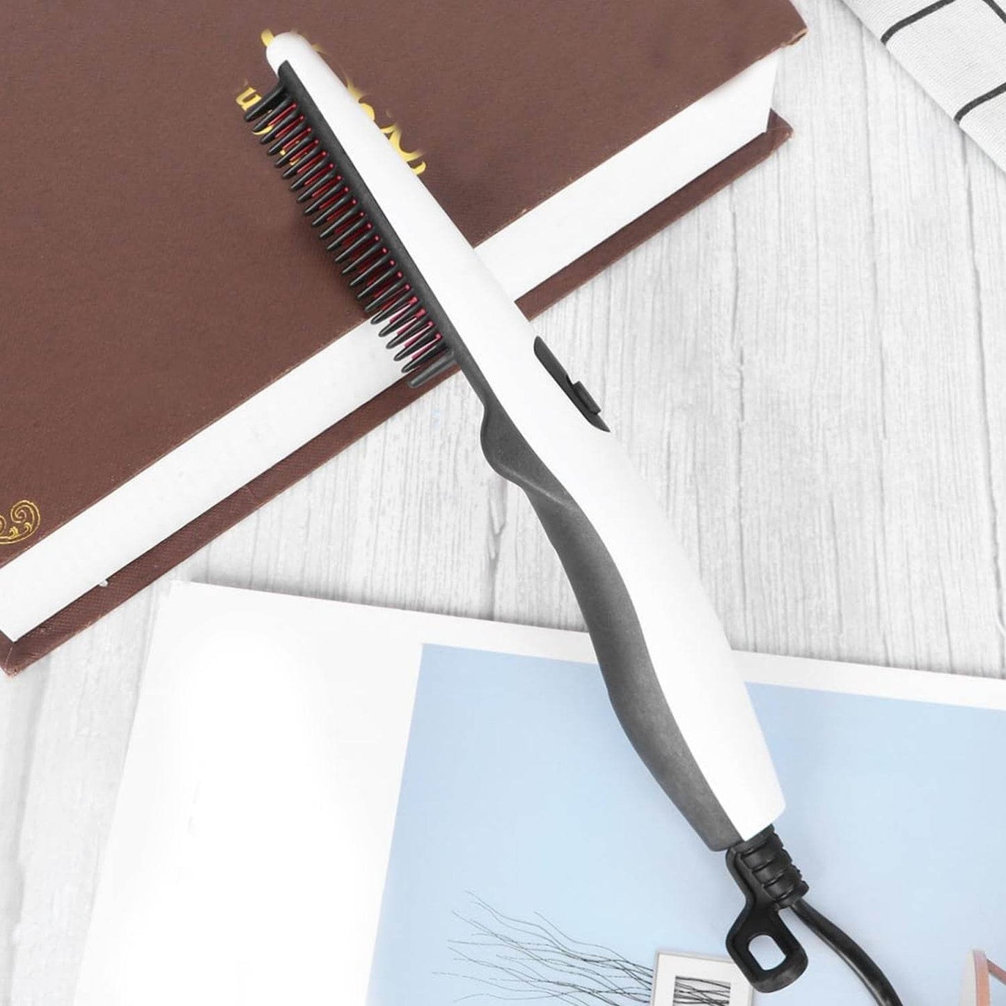 Electric Hair Straightening Comb Portable Straight Beard Comb (1 Pc) - infinityexculsivestore.com