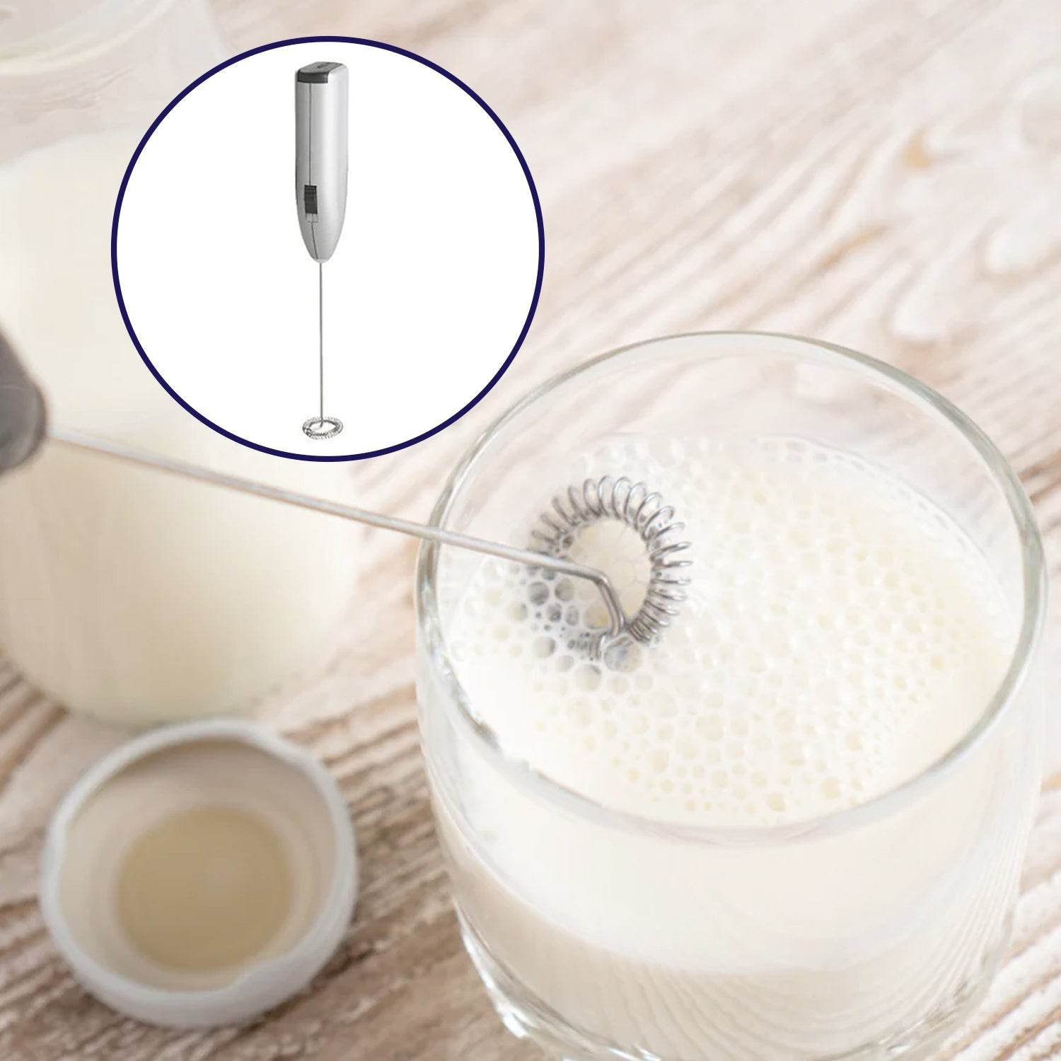 Electric Handheld Milk Wand Mixer Frother For Latte Coffee Hot Milk (Battery Not Included) - infinityexculsivestore.com