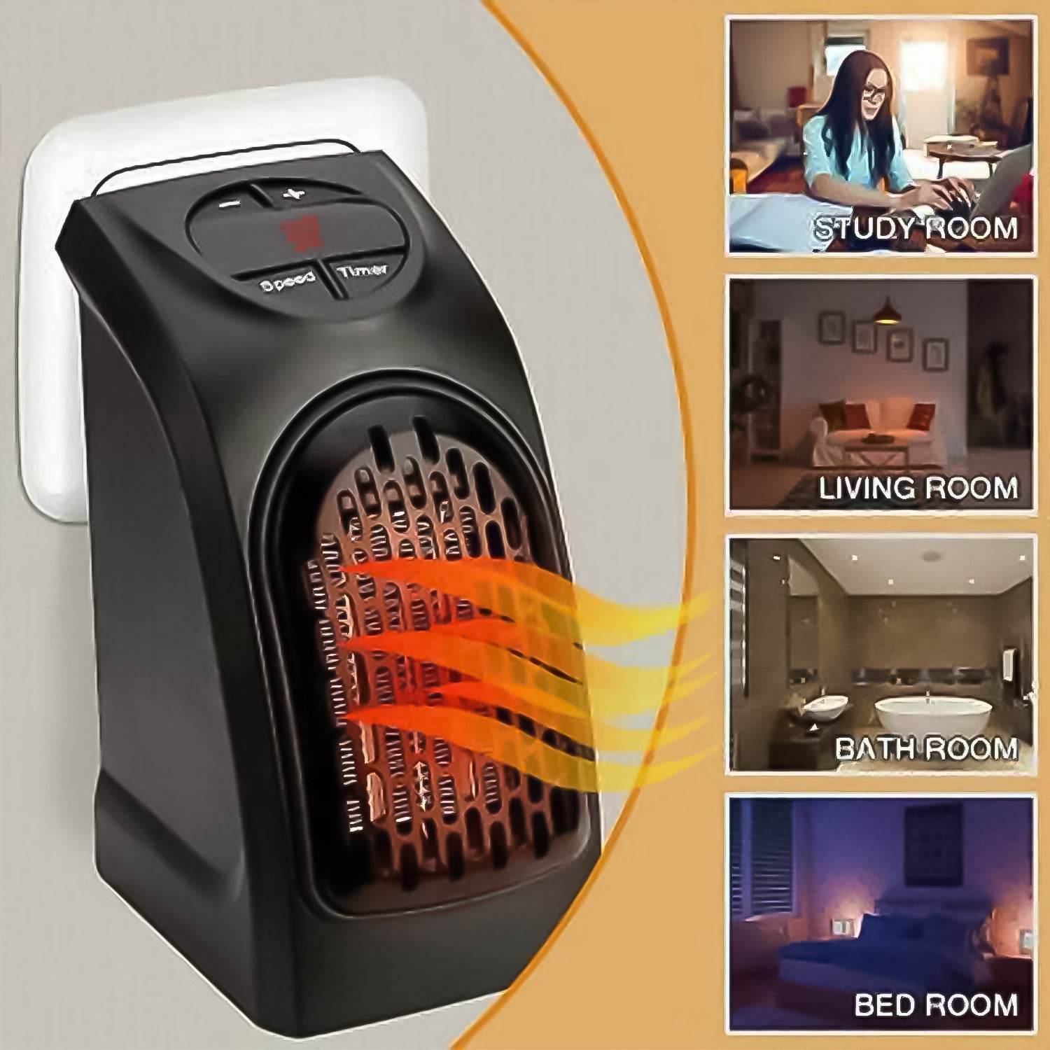 Electric Mini Handy Heater Plug-In Wall (400w) - infinityexculsivestore.com