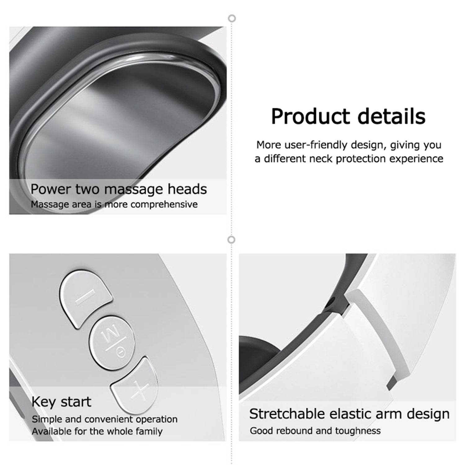 Electric Neck Massager for Deep Tissue Pain Relief Cervical Vertebra Massager - infinityexculsivestore.com