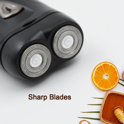 Men's Electric Shaver with Double Floating Heads Rechargeable | Portable, Cordless, Travel Electric for Men | USB Rechargeable Shaver | Water Resistant | Flexible Floating Shaving Heads - infinityexculsivestore.com