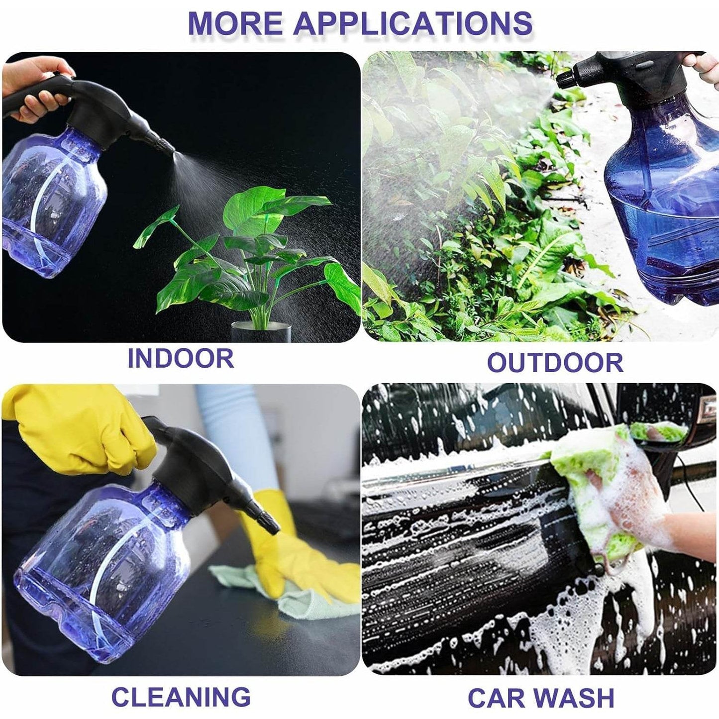 Electric Spray Bottle 3L Garden Sprayer Automatic Watering Can Rechargeable Battery Powered Sprayer For Garden Fertilizing (1Pc 3Ltr. Approx) - infinityexculsivestore.com