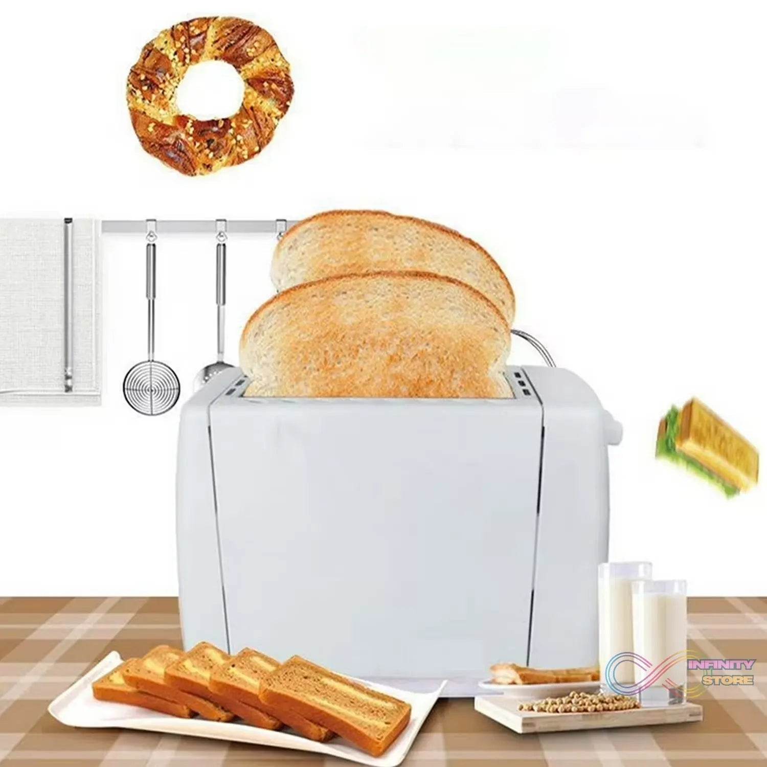 Electric Toaster Machine, Multifunctional Automatic Bread Machine (650 Watt / 1 Pc) - infinityexculsivestore.com