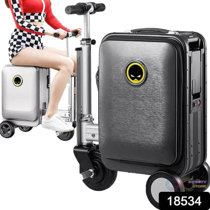 Electric suitcase smart driving luggage electric suitcase scooter with removable battery speed (1 Pc) - infinityexculsivestore.com