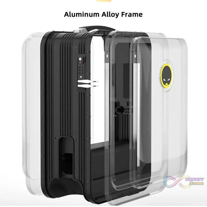 Electric suitcase smart driving luggage electric suitcase scooter with removable battery speed (1 Pc) - infinityexculsivestore.com