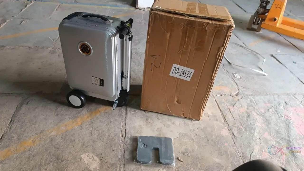 Electric suitcase smart driving luggage electric suitcase scooter with removable battery speed (1 Pc) - infinityexculsivestore.com