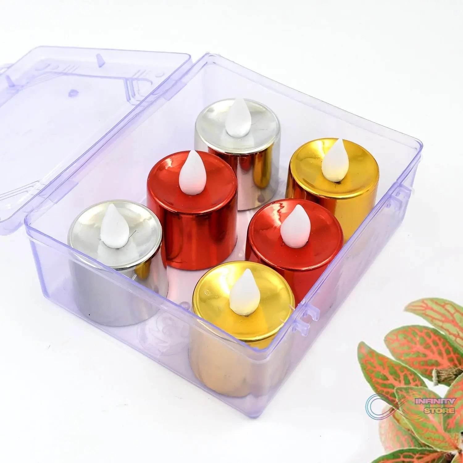 Electrical Candles Diya LED Tea Light (6 Pcs Set) - infinityexculsivestore.com