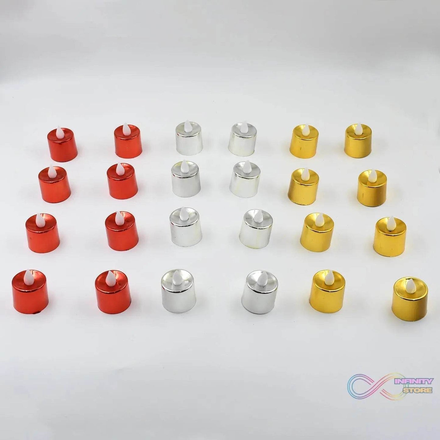 Electrical Candles Diya LED Tea Light, Plastic Candle Light Candle Candle (24 Pc Set) - infinityexculsivestore.com