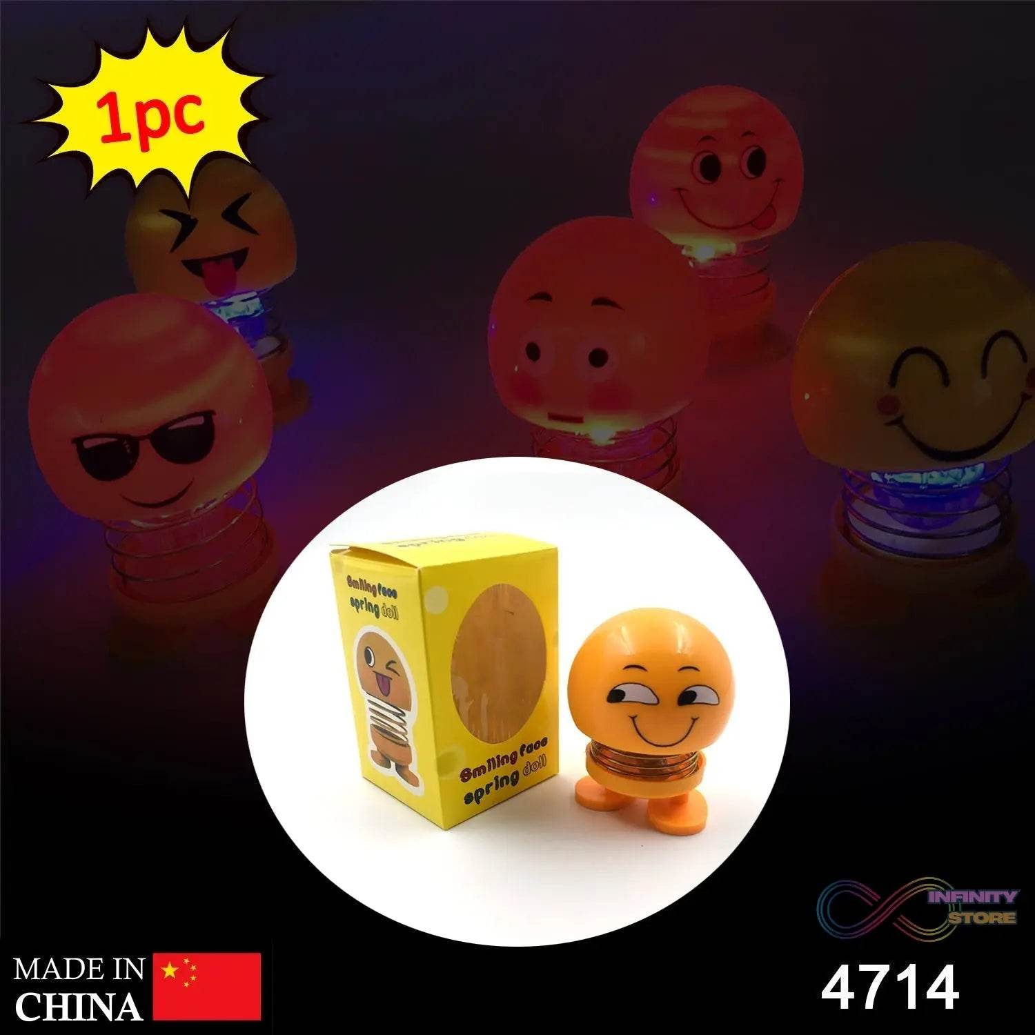 Emoji Shake Car Dashboard Doll Dance for Car interior Decoration With LED Light - infinityexculsivestore.com