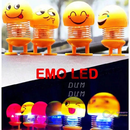 Emoji Shake Car Dashboard Doll Dance for Car interior Decoration With LED Light - infinityexculsivestore.com