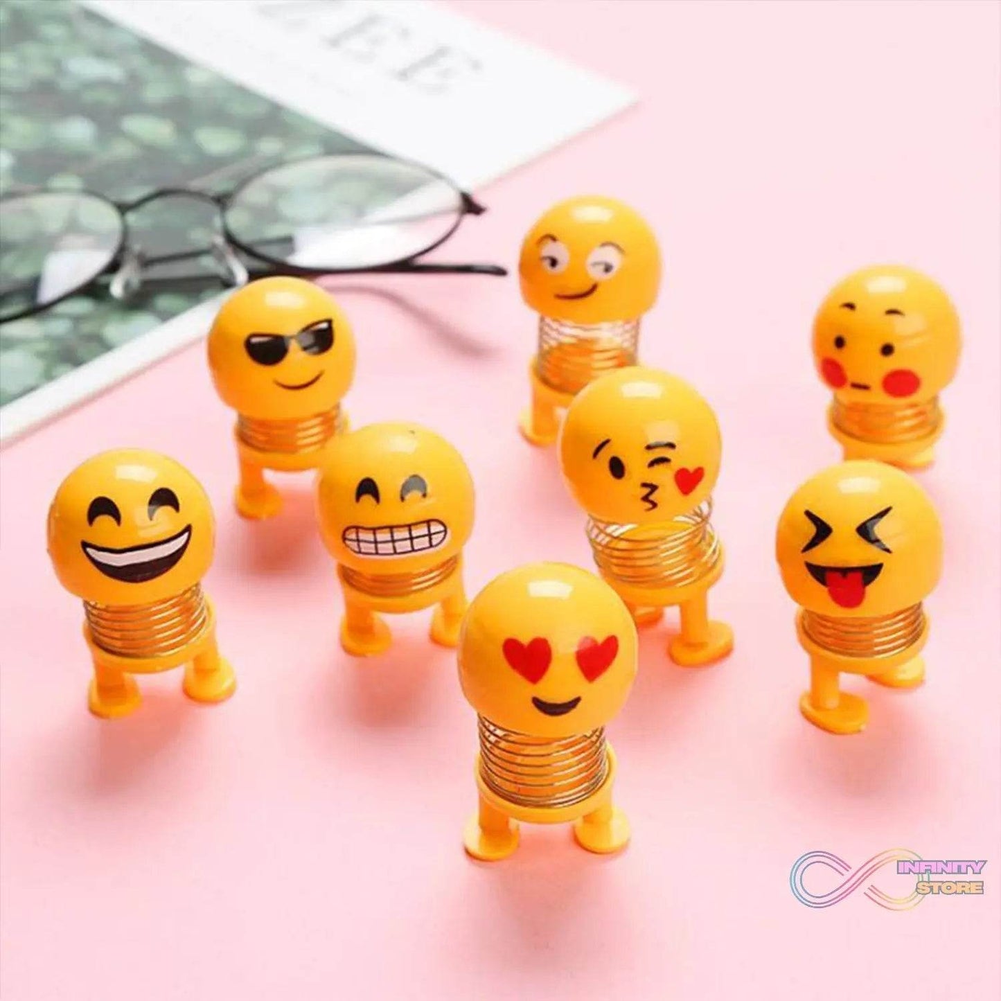 Emoji Shake Car Dashboard Doll Dance for Car interior Decoration With LED Light - infinityexculsivestore.com