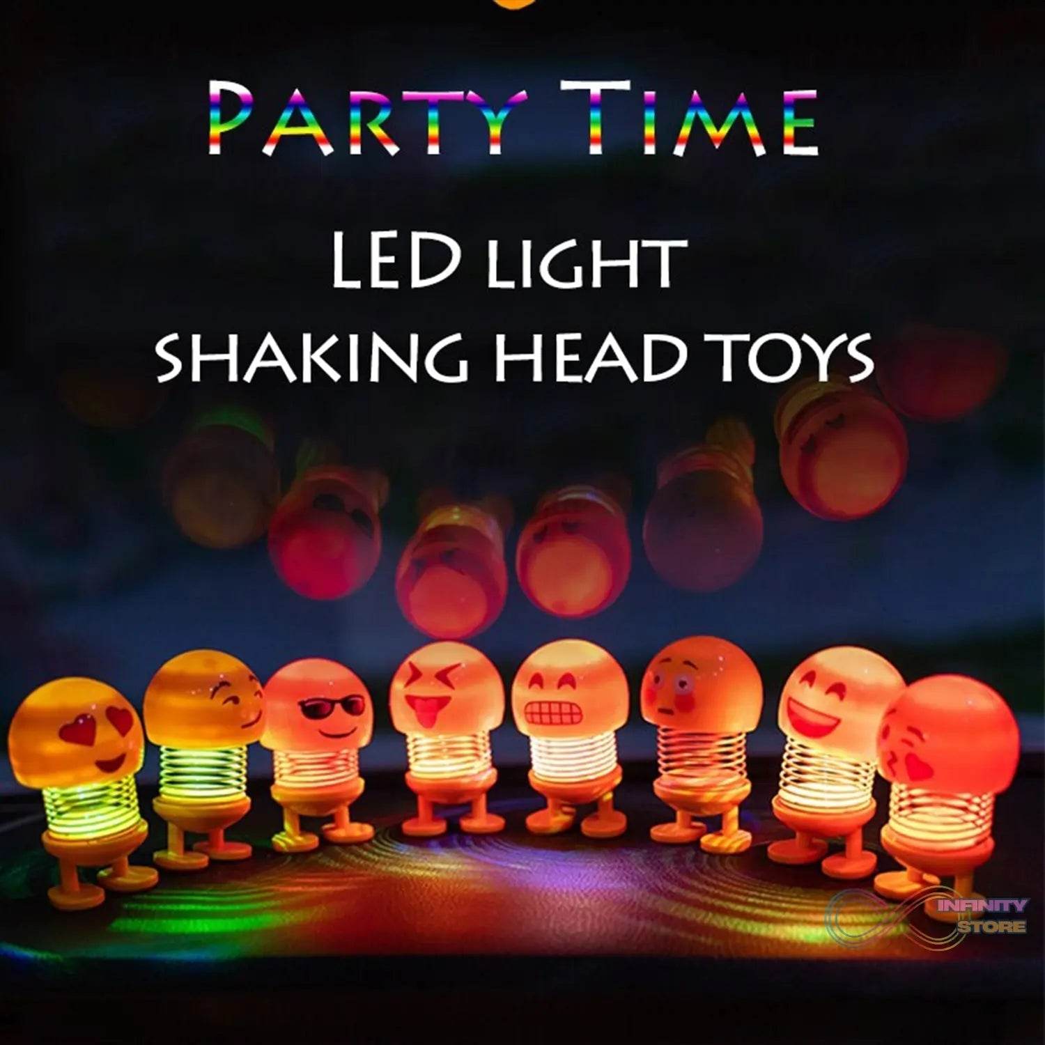 Emoji Shake Car Dashboard Doll Dance for Car interior Decoration With LED Light - infinityexculsivestore.com