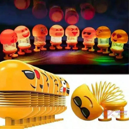 Emoji Shake Car Dashboard Doll Dance for Car interior Decoration With LED Light - infinityexculsivestore.com