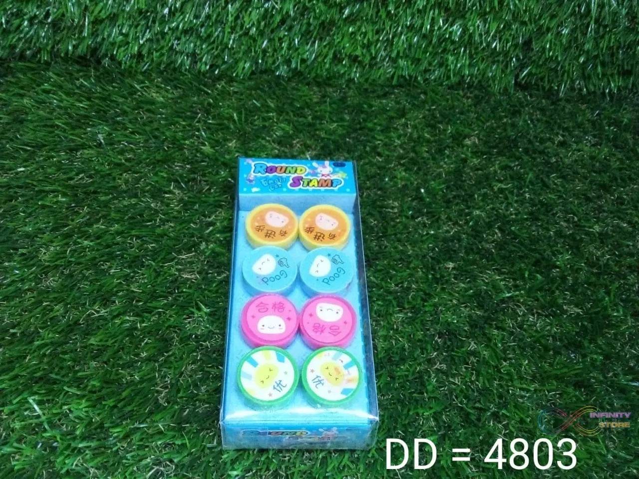Emoticon Stamps 8 pieces in Round Shape Stamp for Kids Theme Stamps for School Craft & Prefect Gift for Teachers, Parents and Students (Multicolor) - infinityexculsivestore.com