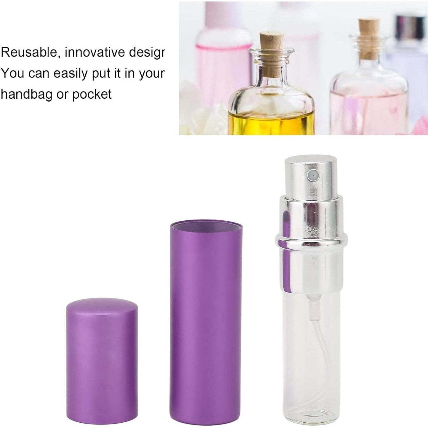Empty Spray / Perfume Bottle Refillable Fine Mist Perfume For Sanitizer Travel Beauty Makeup Perfume filler (1 Pc) - infinityexculsivestore.com
