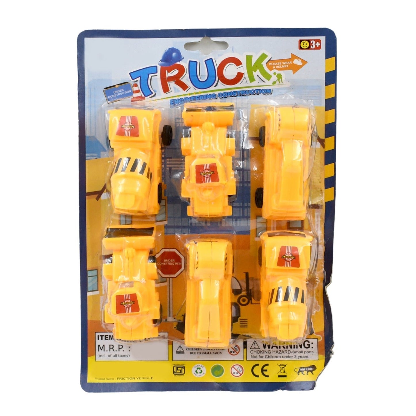 Vehicle Car Engineering Automobile Construction Car Toys Set for Children Kids Crane Excavator Road Roller Forklift Mixer Truck Transporter Truck Machine Construction Toys (6 Pcs Set) - infinityexculsivestore.com