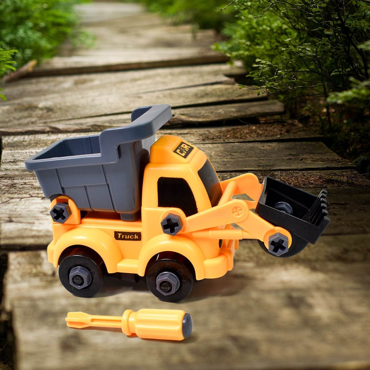 Engineering vehicles Nut Assembly Vehicle Toy, DIY Nut Assembly Vehicle Model Toy Highly Simulation Children Kids Car Model Toy Set (2 Pc Set) - infinityexculsivestore.com