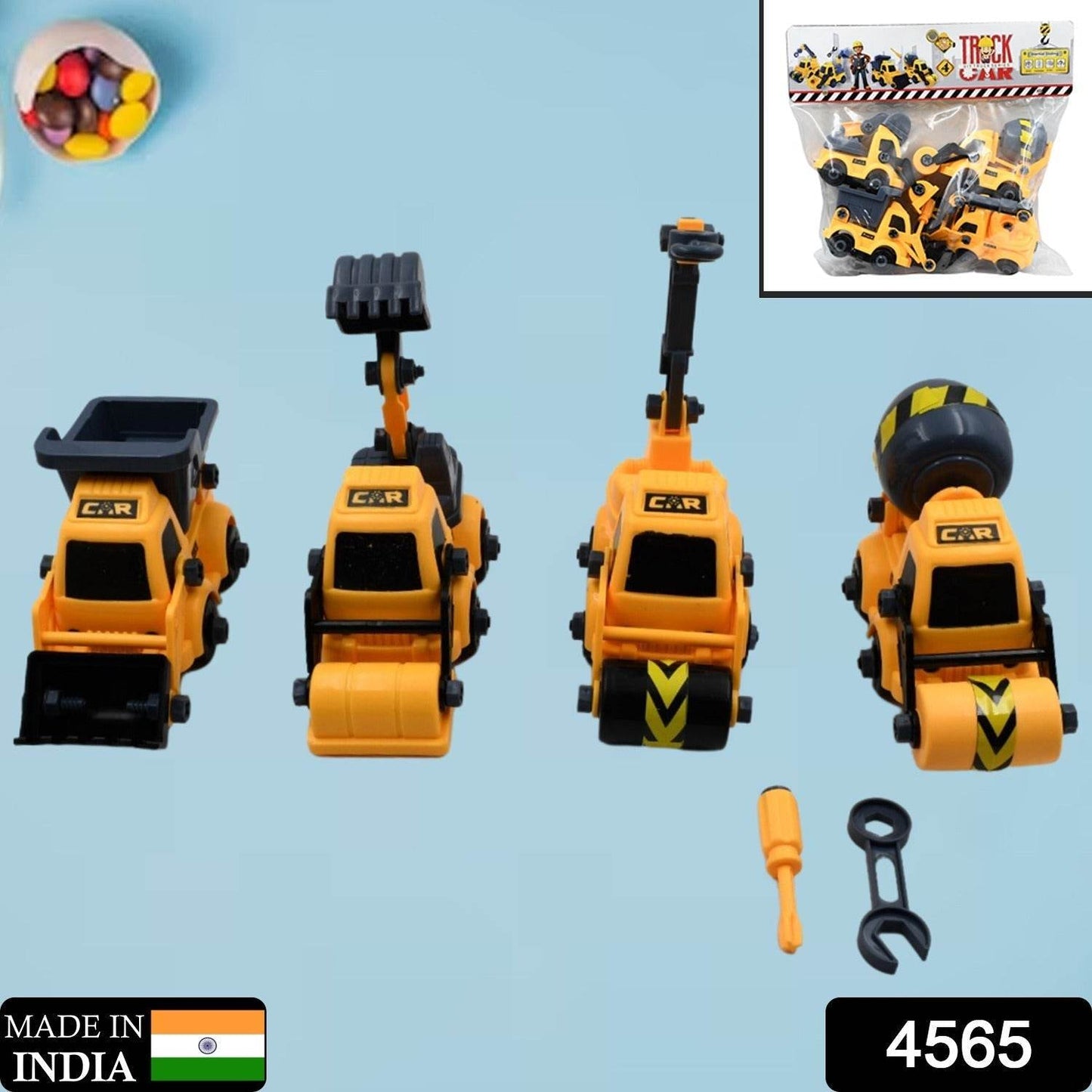 Engineering vehicles Nut Assembly Vehicle Toy, DIY Nut Assembly Vehicle Model Toy Highly Simulation Children Kids Car Model Toy Set (4 Pc Set) - infinityexculsivestore.com