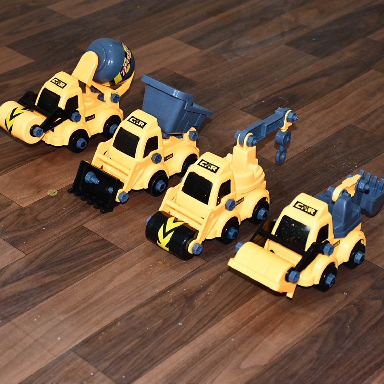 Engineering vehicles Nut Assembly Vehicle Toy, DIY Nut Assembly Vehicle Model Toy Highly Simulation Children Kids Car Model Toy Set (4 Pc Set) - infinityexculsivestore.com