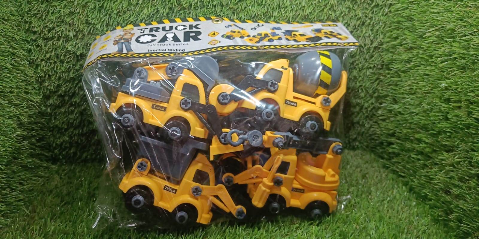 Engineering vehicles Nut Assembly Vehicle Toy, DIY Nut Assembly Vehicle Model Toy Highly Simulation Children Kids Car Model Toy Set (4 Pc Set) - infinityexculsivestore.com