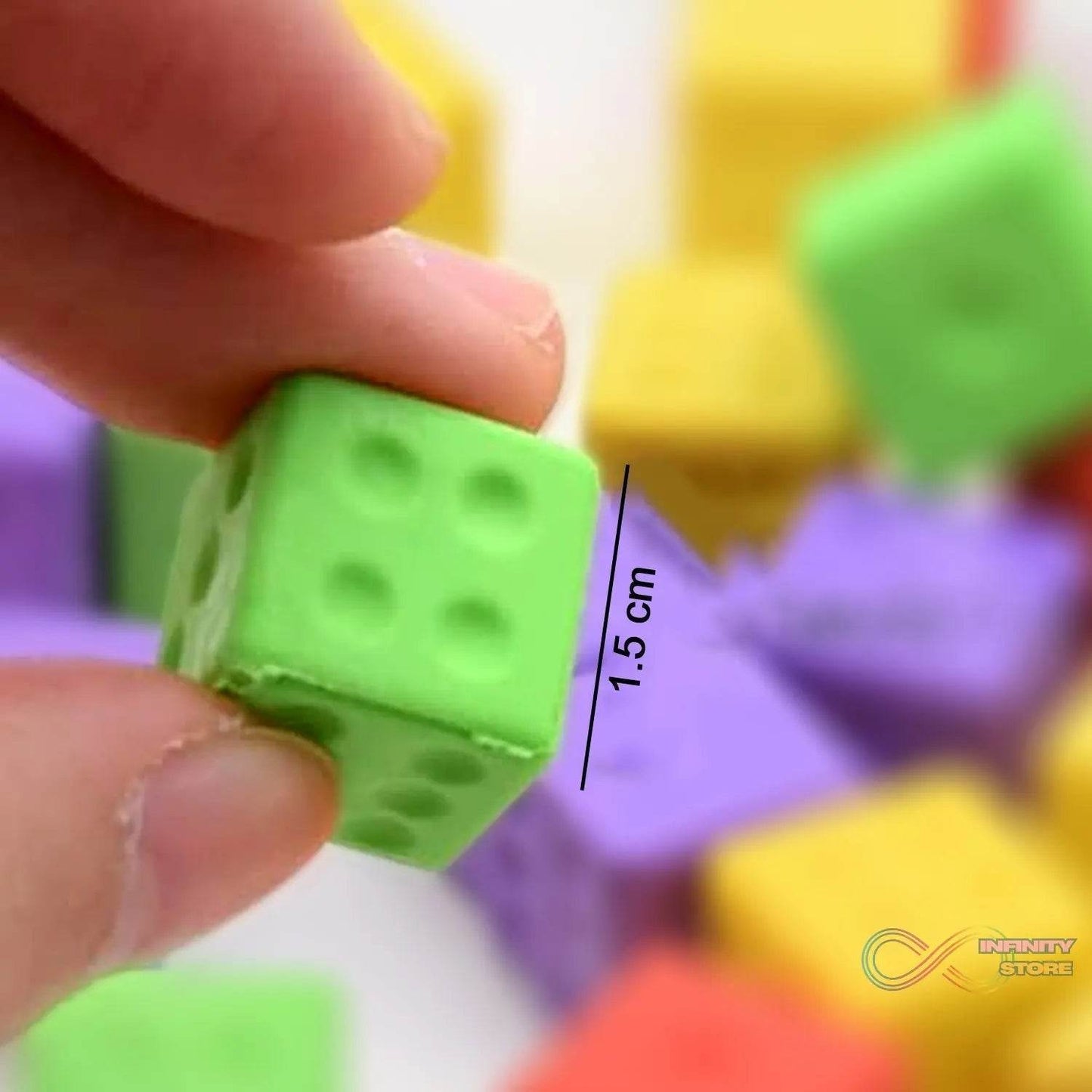 Eraser for Kids| Creative Dice Shape Erasers Kids (4 Pcs / Mix Design) - infinityexculsivestore.com