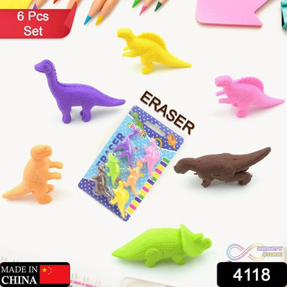 Dinosaur Shaped Erasers Animal Erasers for Kids, Dinosaur Erasers Puzzle 3D Eraser, Mini Eraser Dinosaur Toys, Desk Pets for Students Classroom Prizes Class Rewards Party Favors (6 Pcs Set ) - infinityexculsivestore.com