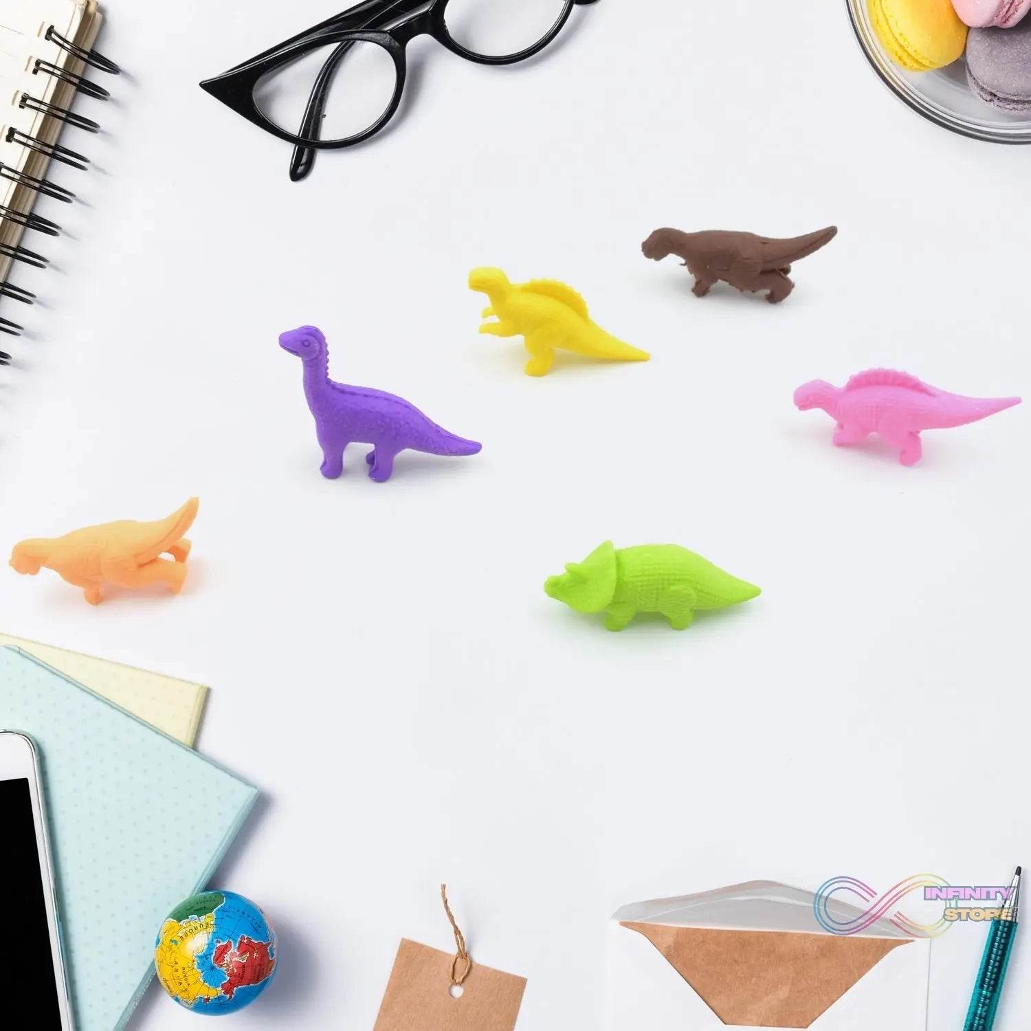 Dinosaur Shaped Erasers Animal Erasers for Kids, Dinosaur Erasers Puzzle 3D Eraser, Mini Eraser Dinosaur Toys, Desk Pets for Students Classroom Prizes Class Rewards Party Favors (6 Pcs Set ) - infinityexculsivestore.com