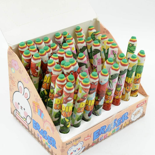 Fancy Erasers for Kids in Different Shapes – Rainbow Erasers, Stationery Gift for Kids Pencil Shaped Eraser for Children School Kids/Birthday Return Gift for Children (48 Pcs Set) - infinityexculsivestore.com