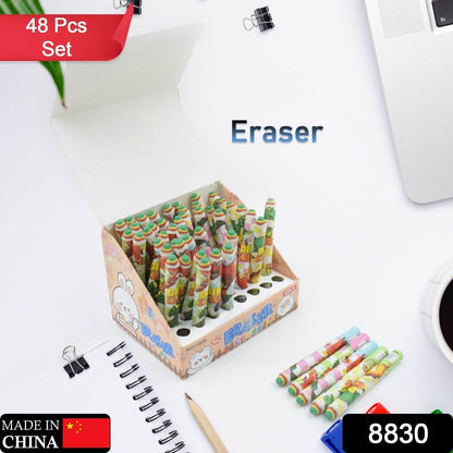 Fancy Erasers for Kids in Different Shapes – Rainbow Erasers, Stationery Gift for Kids Pencil Shaped Eraser for Children School Kids/Birthday Return Gift for Children (48 Pcs Set) - infinityexculsivestore.com