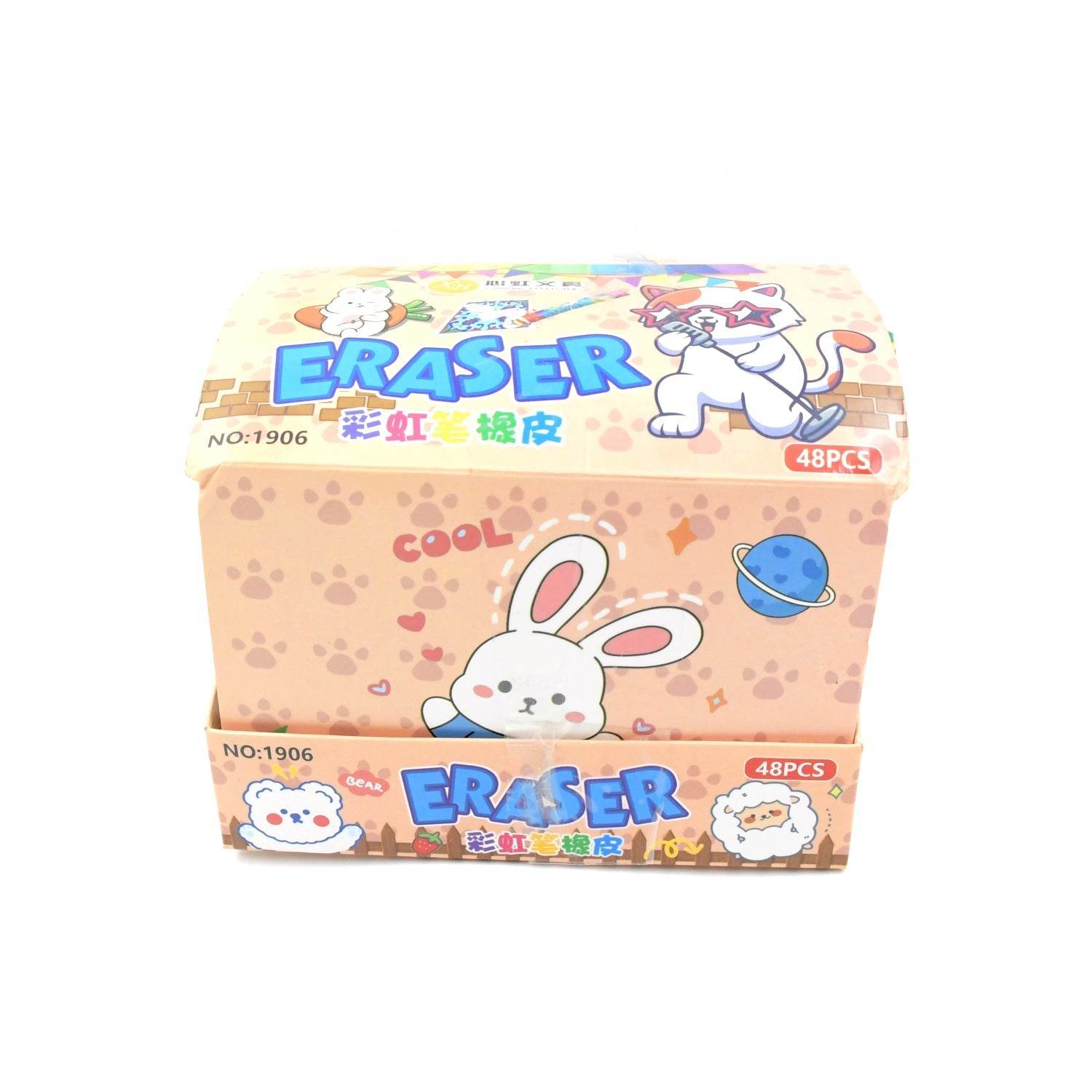 Fancy Erasers for Kids in Different Shapes – Rainbow Erasers, Stationery Gift for Kids Pencil Shaped Eraser for Children School Kids/Birthday Return Gift for Children (48 Pcs Set) - infinityexculsivestore.com